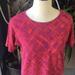 Lularoe Shirts & Tops | Lularoe Geometric Girls Shirt, Size 14 | Color: Purple/Red | Size: 14g