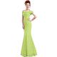 Snow Lotus Women's Off Shoulder Lace Prom Dress Mermaid Evening Party Dress Lime Green