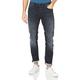 Herren Jack & Jones Jeans Slim Fit Flat Front JJITIM JJORIGINAL Denim Stretch Hose mit Knöpfen, Farben:Dunkelgrau, Größe Jeans:32W / 32L