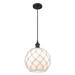 Innovations Lighting Bruno Marashlian Farmhouse Rope 10 Inch Mini Pendant - 516-1P-BK-G121-10RW-LED