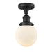 Innovations Lighting Bruno Marashlian Beacon 6 Inch 1 Light LED Semi Flush Mount - 517-1CH-BK-G201-6-LED