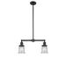 Innovations Lighting Bruno Marashlian Canton 21 Inch 2 Light Mini Chandelier - 209-BK-G184S-LED