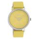 Oozoo Ladies Watch with Leather Strap 42 mm Colours of Summer Palm Tree Dial Unicolour, yellow, Strap.