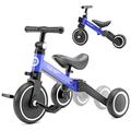 XJD 5 in 1 Toddler Balance Bike Kids Trike for 1-3 Years Old Boys Girls 3 Wheel Kids Tricycles Baby First Bike Indoor Outdoor Birthday Gifts for Toddlers (5 IN 1, Navy Blue)