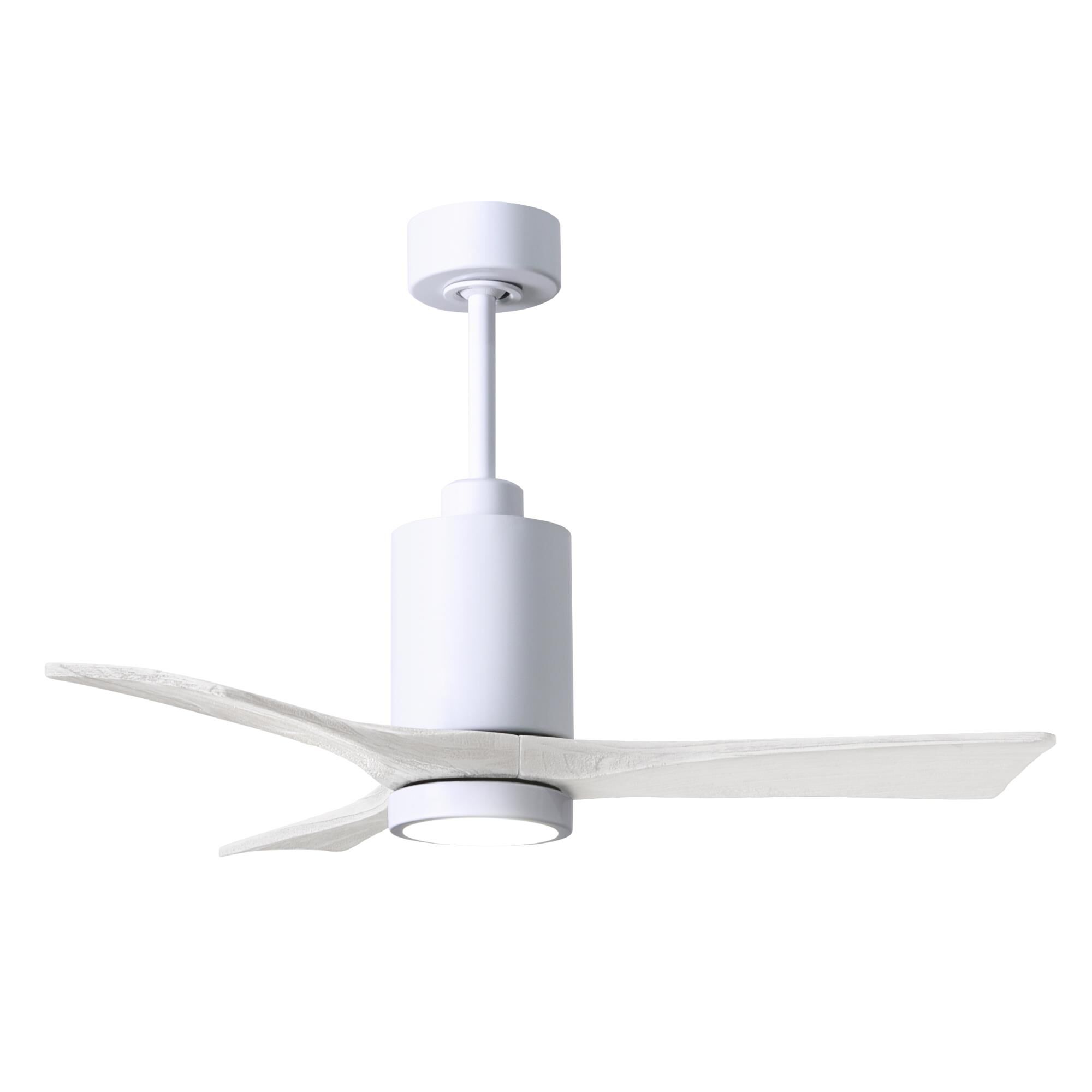 Matthews Fan Company Patricia 42 Inch Ceiling Fan with Light Kit - PA3-WH-MWH-42