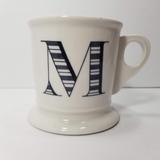 Anthropologie Dining | Anthropologie Coffee Mug Monogram "M" Cup Gift | Color: Black/White | Size: Os