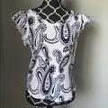 Anthropologie Tops | Anthropologie Paisley Top | Color: Black/White | Size: M