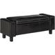 Homcom - Banc coffre de rangement 2 en 1 revêtement synthétique capitonné 110L x 40l x 40H cm noir