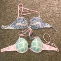 Victoria's Secret Swim | 2 Victoria Secret Bikini Tops!! | Color: Blue/Pink | Size: 36c