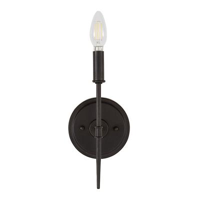 Preston 1-Light Candle Arm Sconce - Black - Ballard Designs