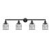 Innovations Lighting Bruno Marashlian Small Bell Cage 42 Inch 4 Light Bath Vanity Light - 215-BK-G54-CE