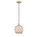 Innovations Lighting Bruno Marashlian Farmhouse Rope 8 Inch Mini Pendant - 516-1P-SG-G121-8RB-LED