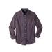 Men's Big & Tall Wrinkle-Free Plaid Shirt by KingSize in Rich Burgundy Check (Size 8XL)