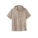 Men's Big & Tall KS Island™ Gauze Short-Sleeve Hoodie by KS Island in Sand Grey (Size XL)