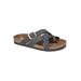 Women's Harrington Leather Sandal by White Mountain in Black Nubuck (Size 7 M)