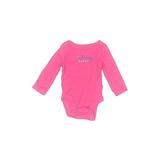 Koala Baby Long Sleeve Onesie: Pink Solid Bottoms - Size Newborn