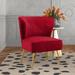 Accent Chair - Etta Avenue™ Euclid Upholste Accent Chair w/ Metal Legs in Red | 31 H x 26 W x 29.5 D in | Wayfair FEDC977E1B4B469CA45E259035570191