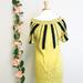 Anthropologie Dresses | Anthro Inky Quills | Yellow Silk Smocked Dress | Color: Black/Yellow | Size: 0