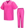 MISEMIYA - Uniforms Unisex Scrub Set ? Medical Uniform with Scrub Top and Pants - Ref.8178 - Medium, Sanitary Shirt 817-9 Fuchsia