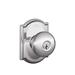 Schlage Plymouth Knob w/ Camelot Trim Keyed Entry Lock Brass in Gray | 7.2 H x 6.1 W x 4.7 D in | Wayfair F51APLY625CAM
