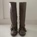 Anthropologie Shoes | Anthropologie Gray Fringe Boots - Worn Once | Color: Gray | Size: 7