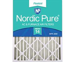 Nordic Pure 20x24x4 (3-5/8 Actual Depth) MERV 14 Pleated AC Furnace Air Filters, 1 Pack