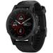 Garmin Unisex fenix 5S Plus Black Silicone Strap Smart Watch 42mm - Black