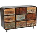 Altobuy - calliste - Commode 9 Tiroirs - Marron foncé