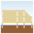 TraumGarten Sichtschutzzaun Basic Komplett-Set Holz, mit Endelement, 1,149 cm,2,Aufschrauben
