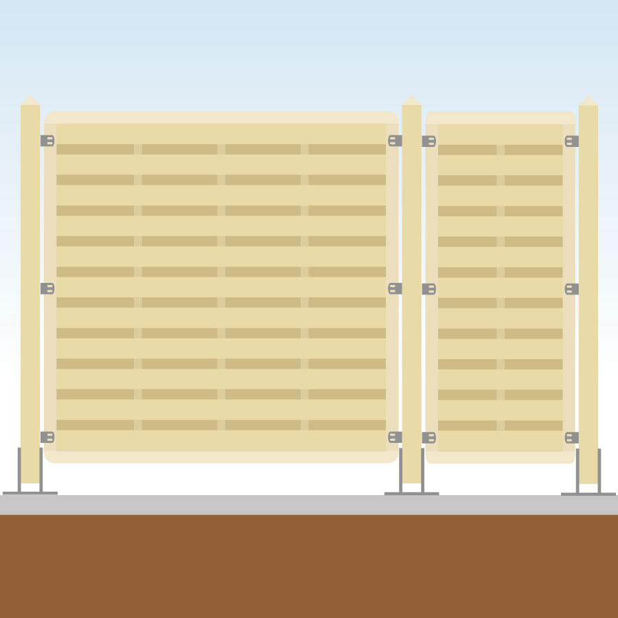 TraumGarten Sichtschutzzaun Basic Komplett-Set Holz Sichtschutz Lamellenzaun, ohne Endelement, 1,179 cm,6,Aufschrauben Image