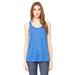 Bella + Canvas B8800 Women's Flowy Racerback Tank Top in True Royal Blue Marble size Medium 8800, BC8800