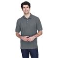 Devon & Jones D100 Men's Pima PiquÃ© Short-Sleeve Polo Shirt in Graphite Grey size Medium | Cotton