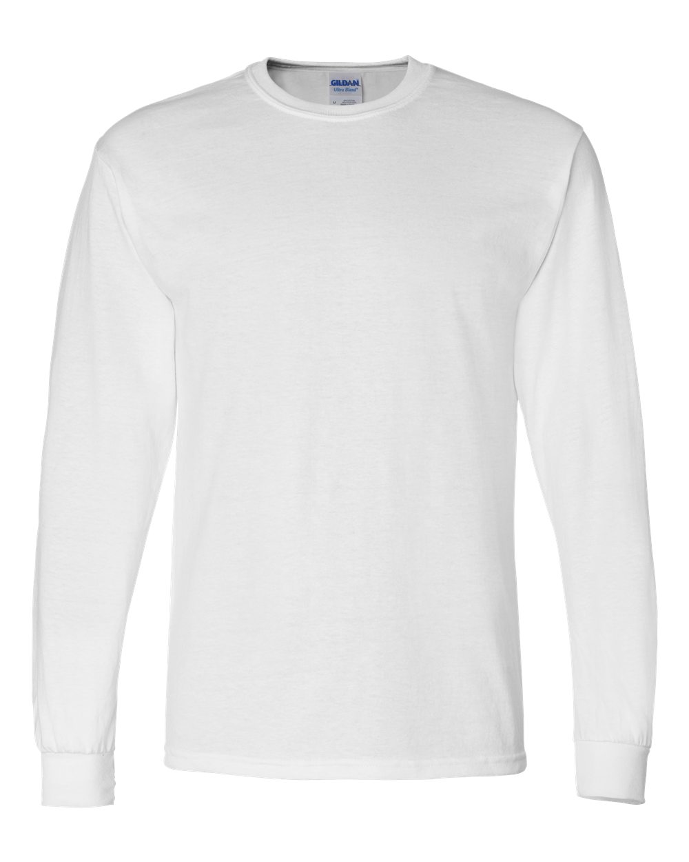 Gildan G840 Adult 50/50 Long-Sleeve T-Shirt in White size 3XL | Cotton Polyester 8400, G8400