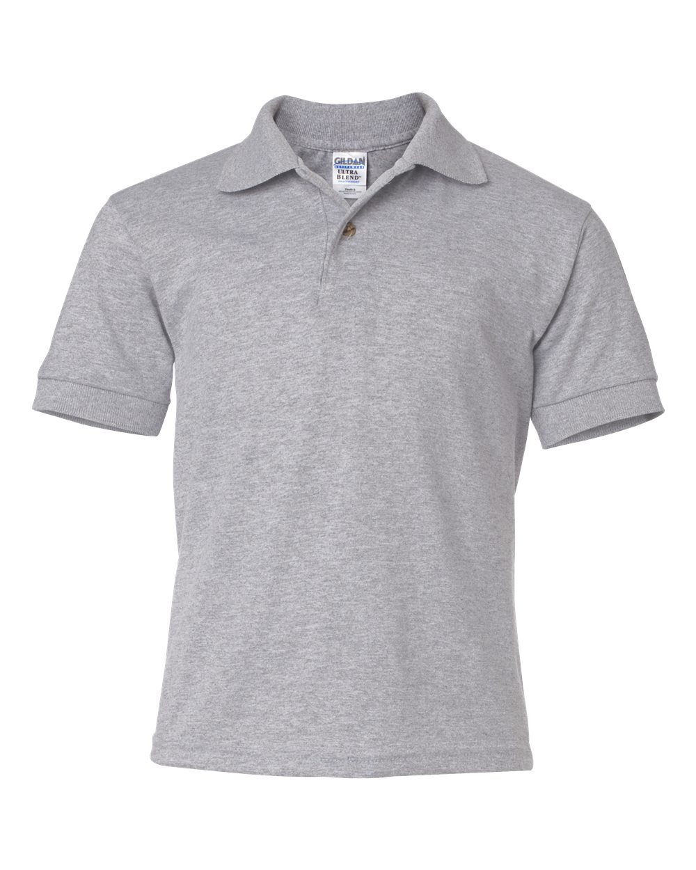 Gildan G880B Youth DryBlend Jersey Polo Shirt in Sport Grey size Large | Cotton Polyester G8800B, 8800B
