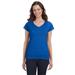 Gildan G64VL Softstyle Women's Fit V-Neck T-Shirt in Royal Blue size Large | Cotton G64V00L, 64V00L