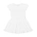 Rabbit Skins 5323 Toddler Baby Rib Dress in White size 5/6 | Ringspun Cotton LA5323