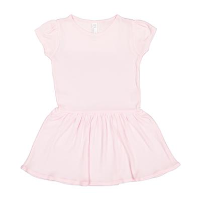 Rabbit Skins 5323 Toddler Baby Rib Dress in Ballerina size 4 | Cotton LA5323