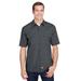 Dickies WS675 Men's FLEX Relaxed Fit Short-Sleeve Twill Work Shirt in Charcoal size Large | Polyester Blend