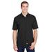 Dickies WS675 Men's FLEX Relaxed Fit Short-Sleeve Twill Work Shirt in Black size Large | Polyester Blend