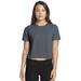 Next Level N5080 Women's Festival Cali Crop T-Shirt in Denim size XS | Ringspun Cotton 5080, NL5080