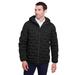 North End NE708 Men's Loft Puffer Jacket in Black/Carbon size 2XL | Polyester