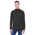Devon & Jones D420 Adult Sueded Cotton Jersey Mock Turtleneck T-Shirt in Black size 3XL
