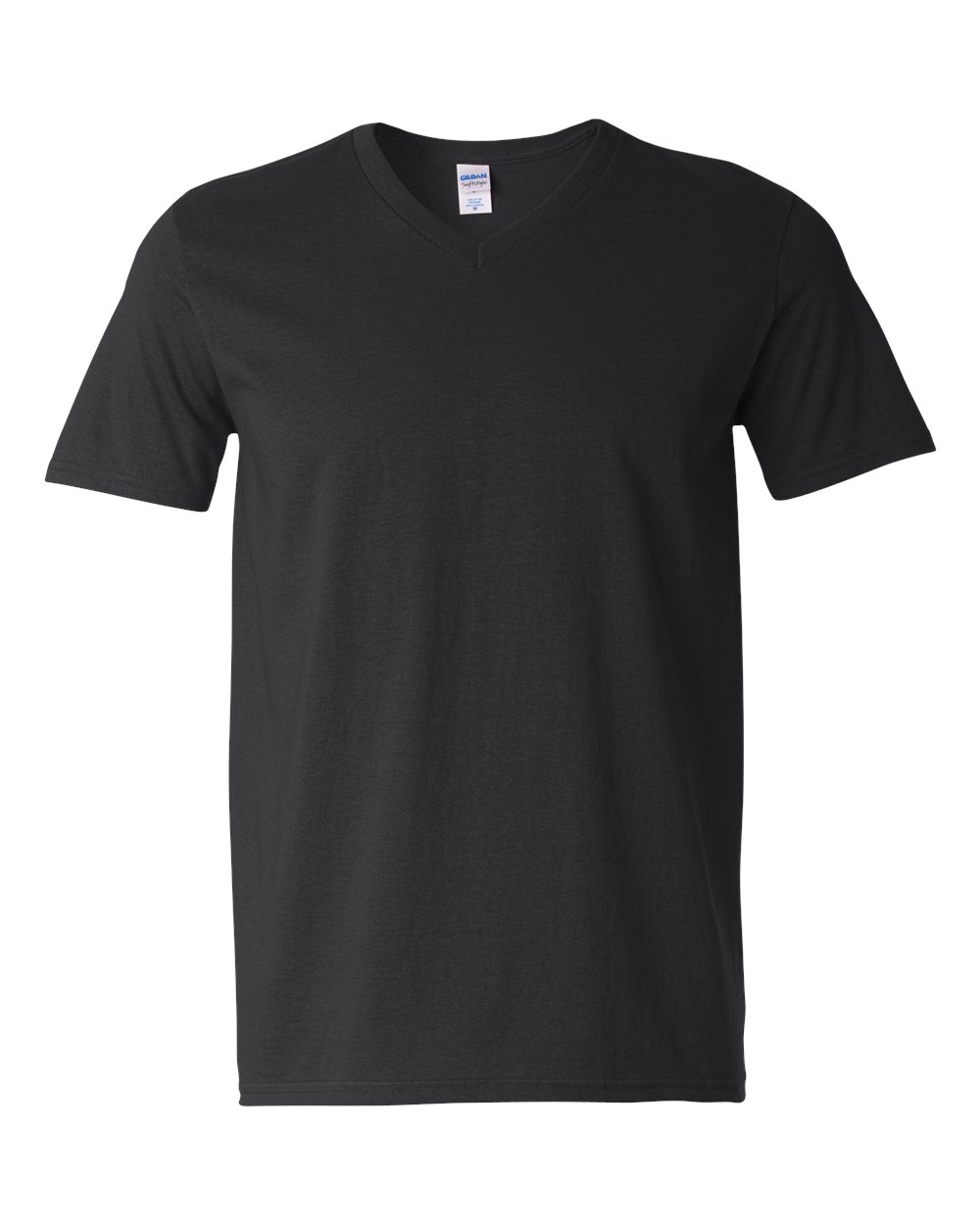 Gildan G64V Softstyle V-Neck T-Shirt in Black size XL | Cotton G64V00, 64V00