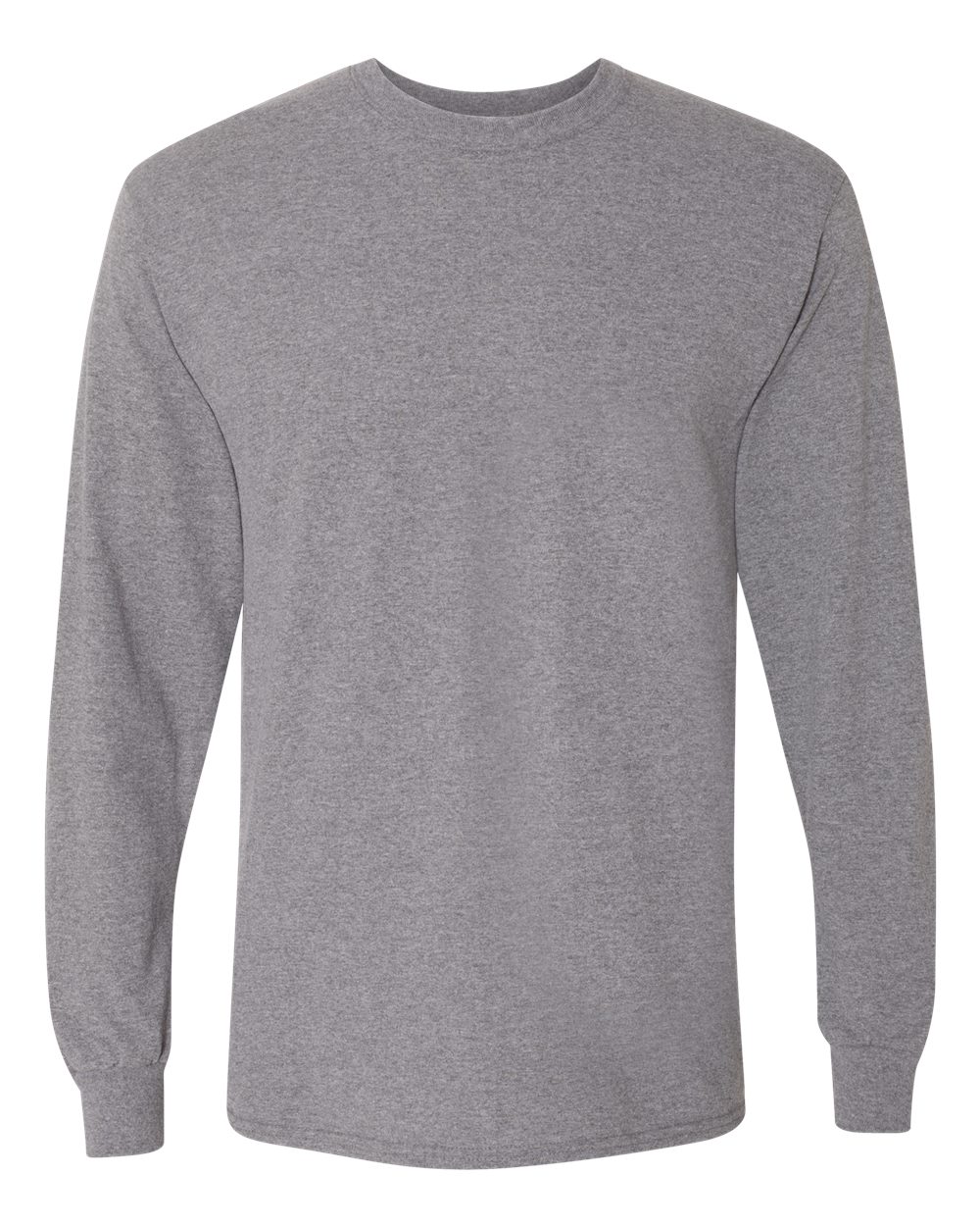 Gildan G840 Adult 50/50 Long-Sleeve T-Shirt in Graphite Grey size Large | Cotton Polyester 8400, G8400