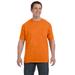Hanes H5590 Men's Authentic-T Cotton T-Shirt with Pocket in Orange size 3XL 5590