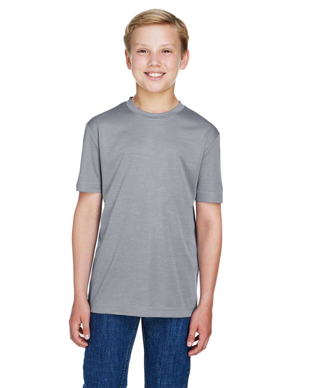Team 365 TT11HY Youth Sonic Heather Performance T-Shirt size XL | Polyester