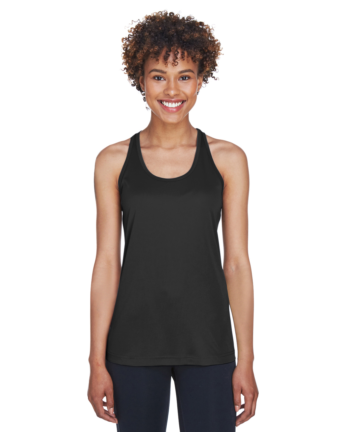 Team 365 TT11WRC Women's Zone Performance Racerback Tank Top in Black size 2XL | Polyester