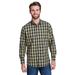 Artisan Collection by Reprime RP250 Men's Mulligan Check Long-Sleeve Cotton Shirt in Camel/Navy Blue size Large