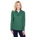 Team 365 TT31HW Women's Zone Sonic Heather Performance Quarter-Zip T-Shirt in Sport Forest Green size Small | Polyester