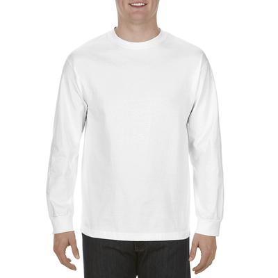 American Apparel AL1304 Adult 6.0 oz. Cotton Long-Sleeve T-Shirt in White size 3XL 1304